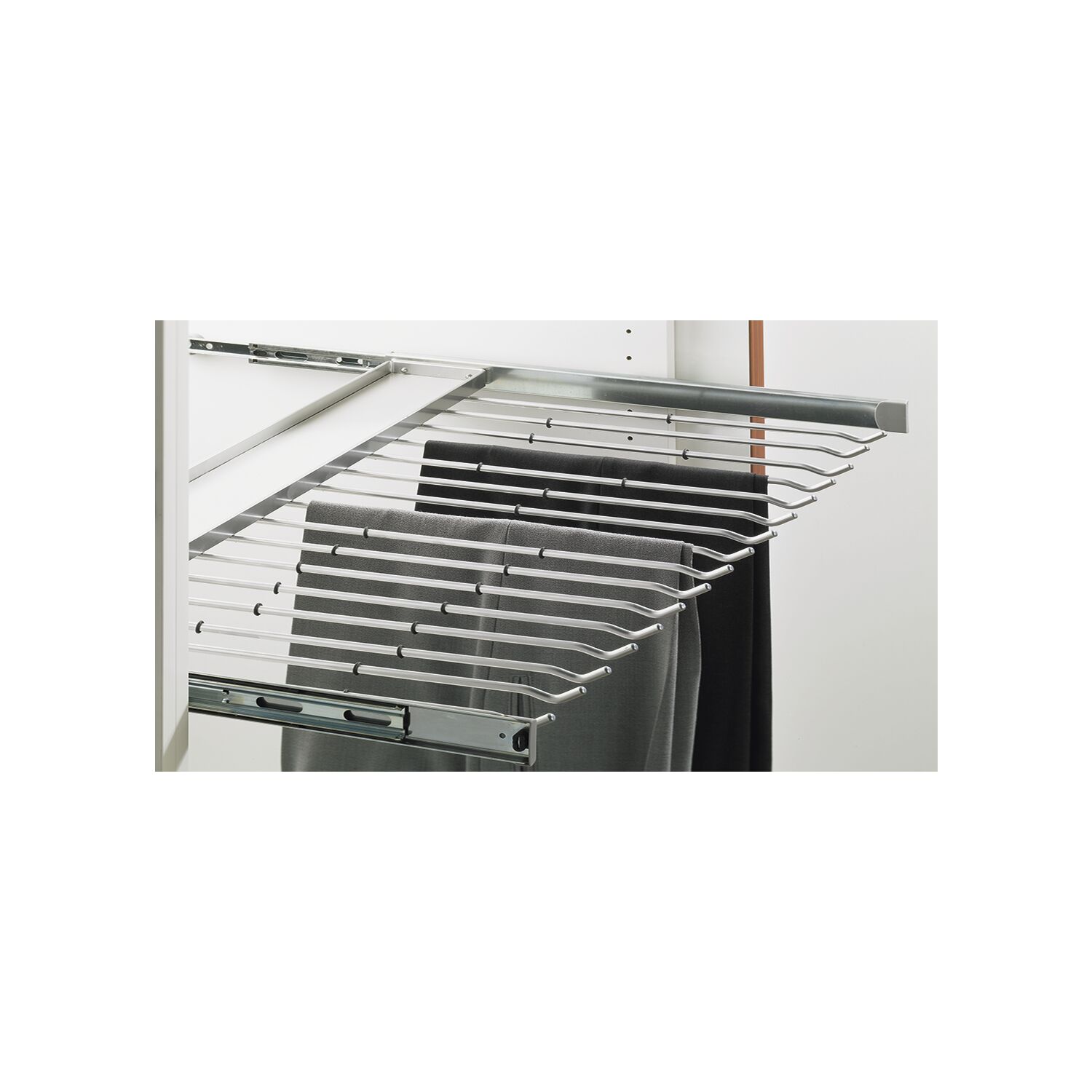 Hettich Hosenhalter ausziehbar KB 800 mm Stahl silber