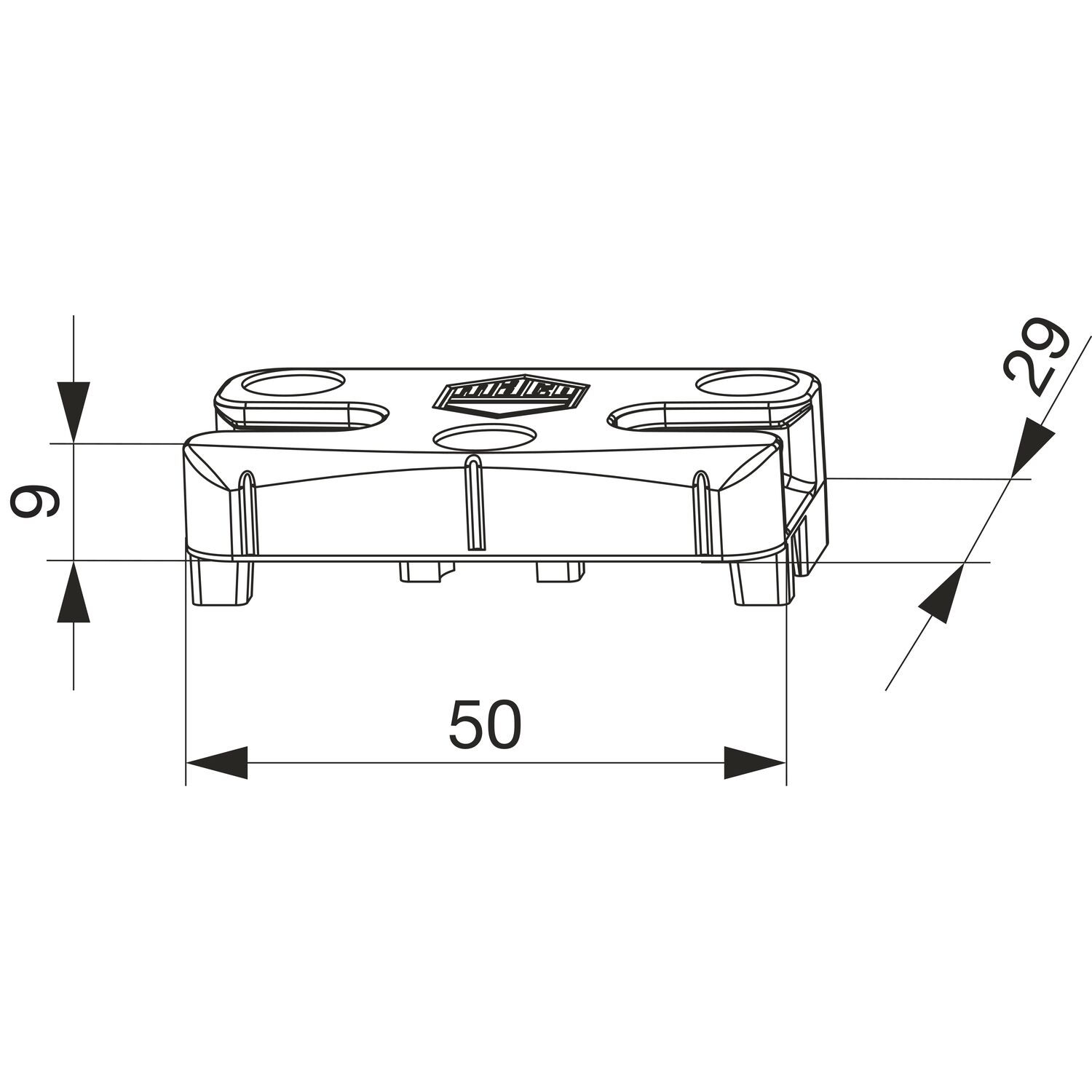 Maco #96674 MACO Schließteil iS PVC 12/20-13, ALUPLAST/DIMEX/SCHÜCO, silber (96674)