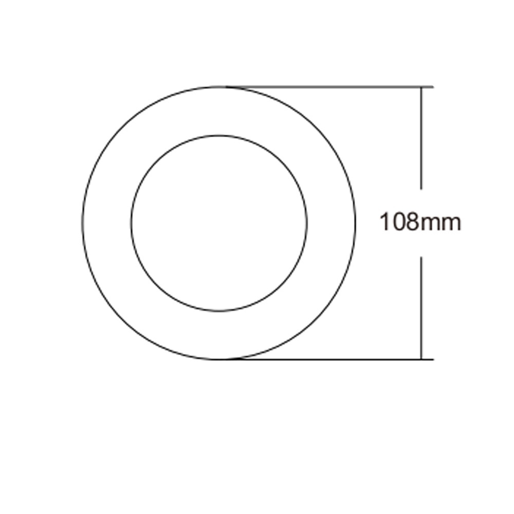ISOLED Cover Aluminium rund schwarz für Sys-90