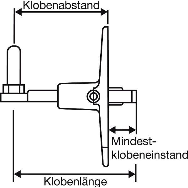 Maco #209419 Rustico Ladenverstellkloben BLR mit Seitenverstellung Größe L135 schwarz