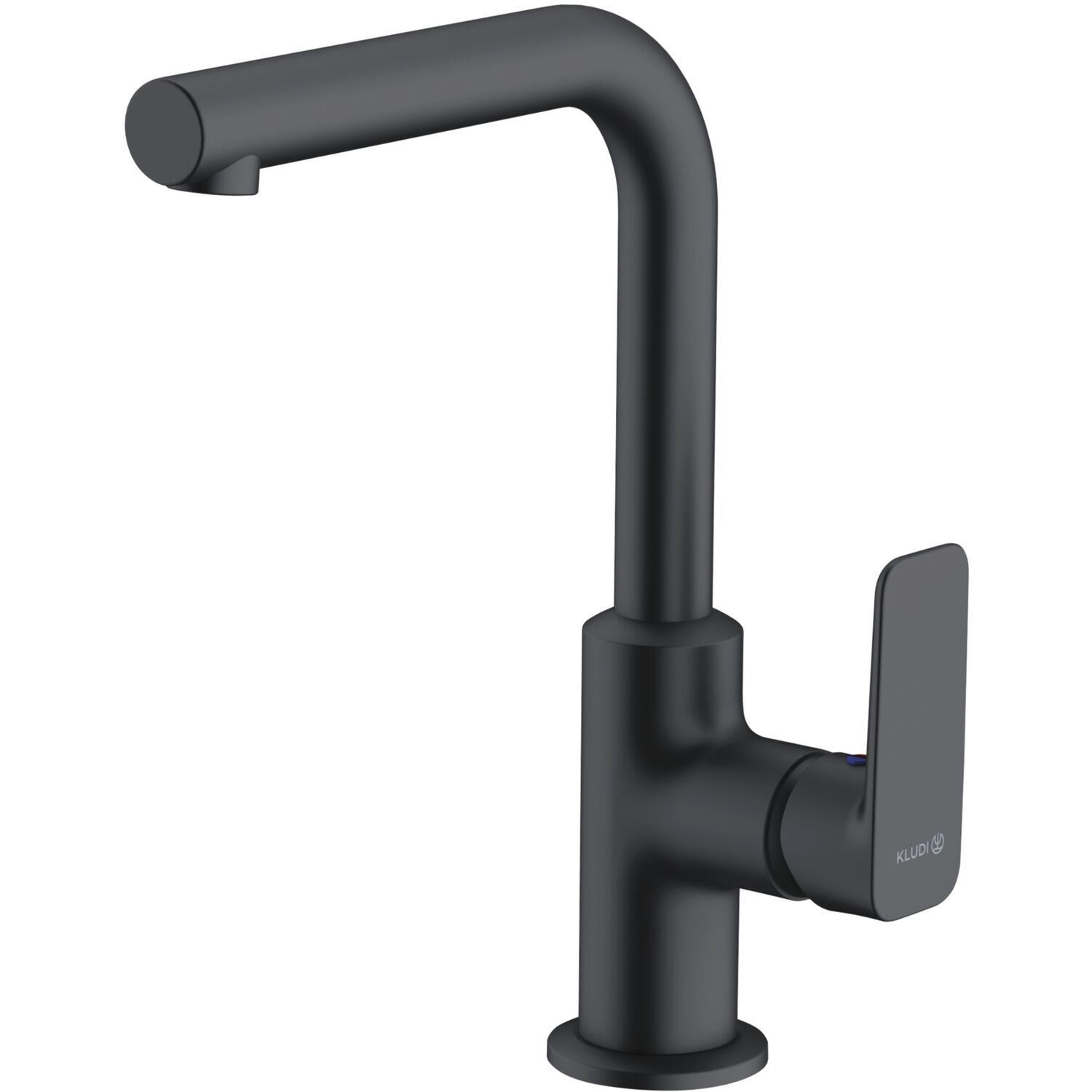 KLUDI Waschtischarmatur Pure&Style L-Auslauf Schwarz matt - 5 Jahre Garantie
