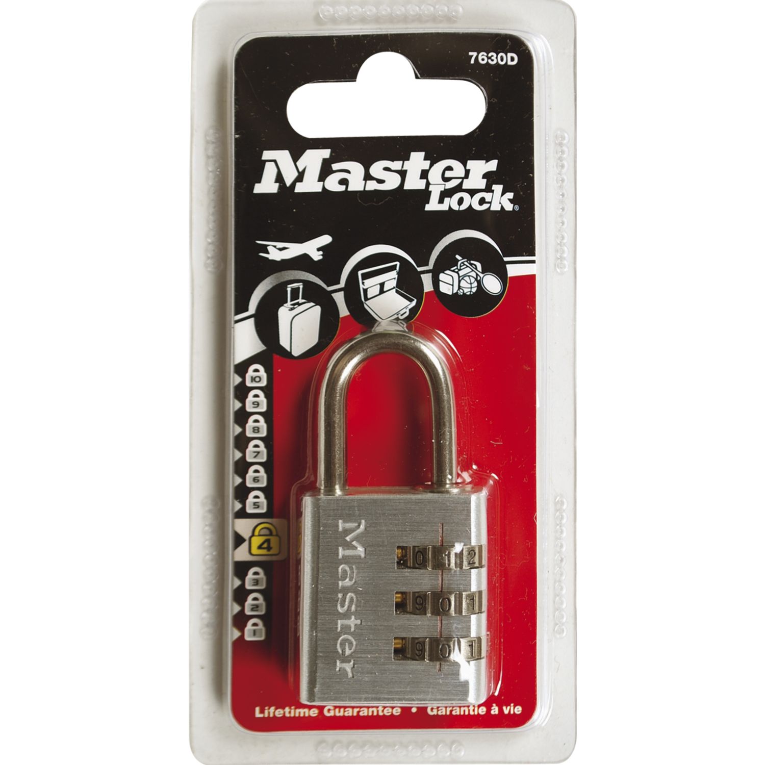 Master Lock Vorhangschloss 7630 EURD Zahlenschloss, 30 mm, SB