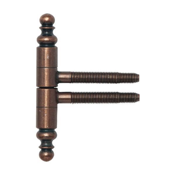 SFS Einbohrband 2-tlg. mit Zierkopf ø 16mm Bandhöhe 108.5mm bronze patiniert