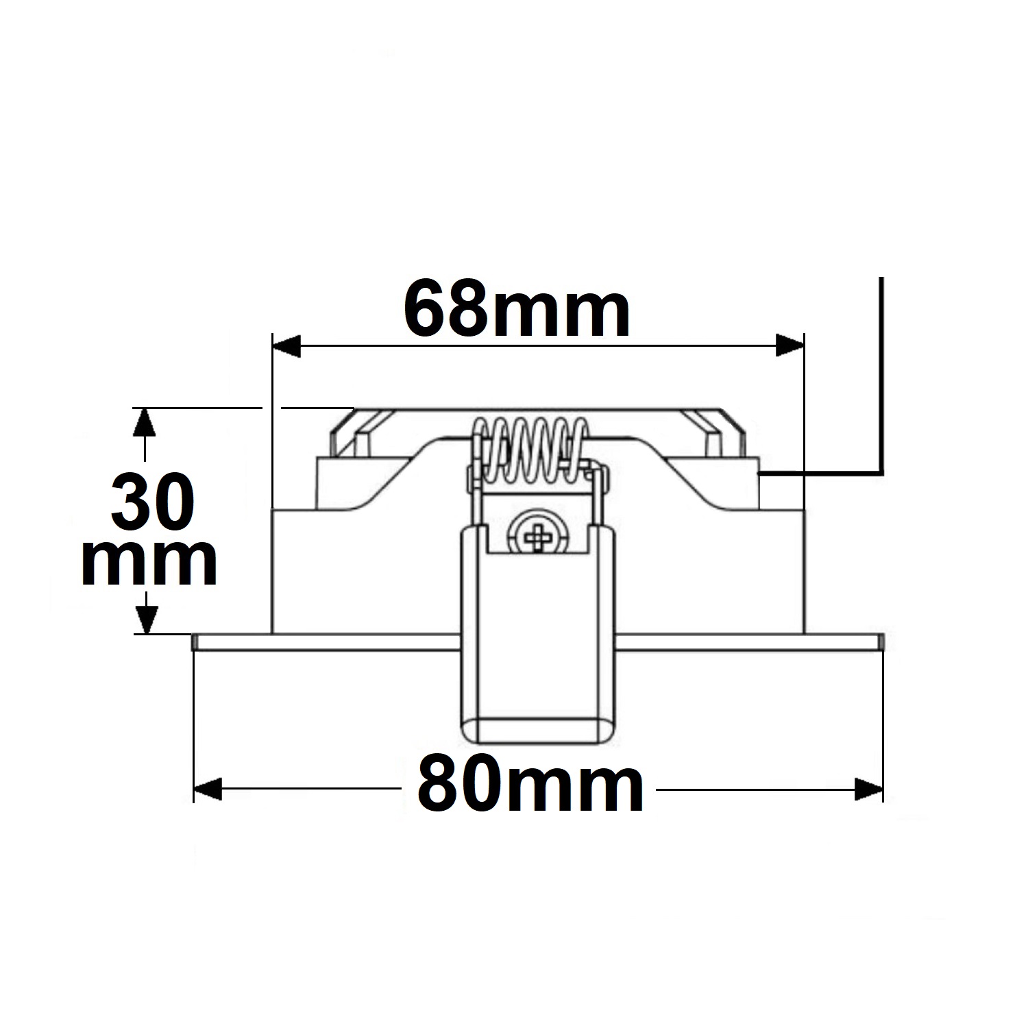 ISOLED LED Einbaustrahler silber 8W 60° rund warmweiß IP65 dimmbar