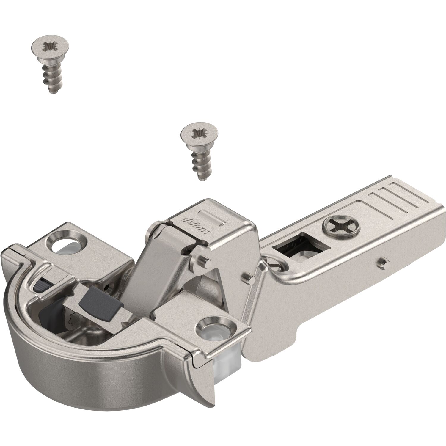 blum CLIP top BLUMOTION Alurahmenscharnier 95°, 18 mm gekröpft Feder, Schrauben