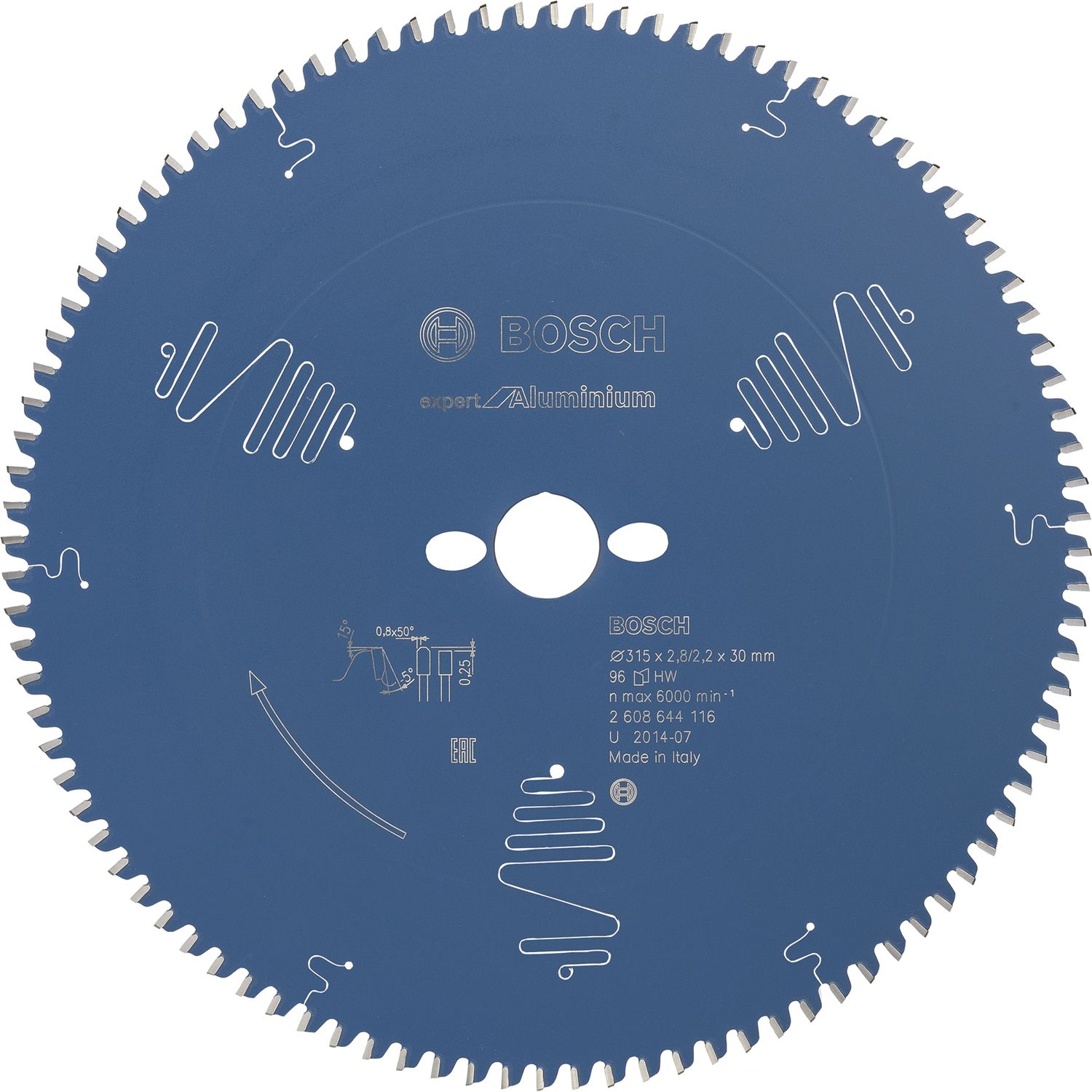 Bosch Kreissägeblatt Expert for Aluminium ø 315 x 2,2 x 30 mm ZZ 96 (HLTCG) neg.