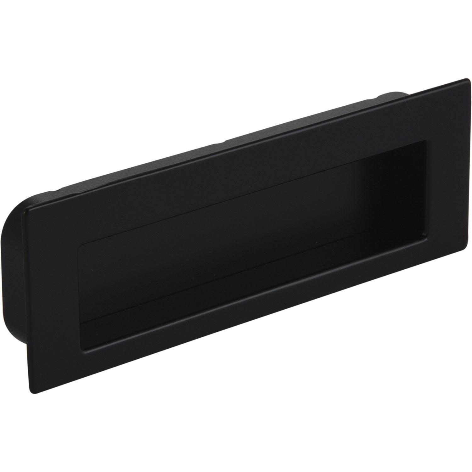 SIRO Muschelgriff Nicola B 112,Einlassmaß 106,5x31mm zink schwarz matt