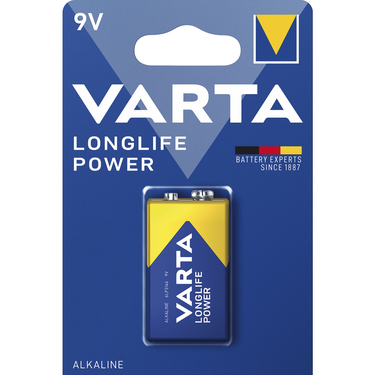Varta Batterie Longlife Power 6LR61 9 Volt 1 Stück