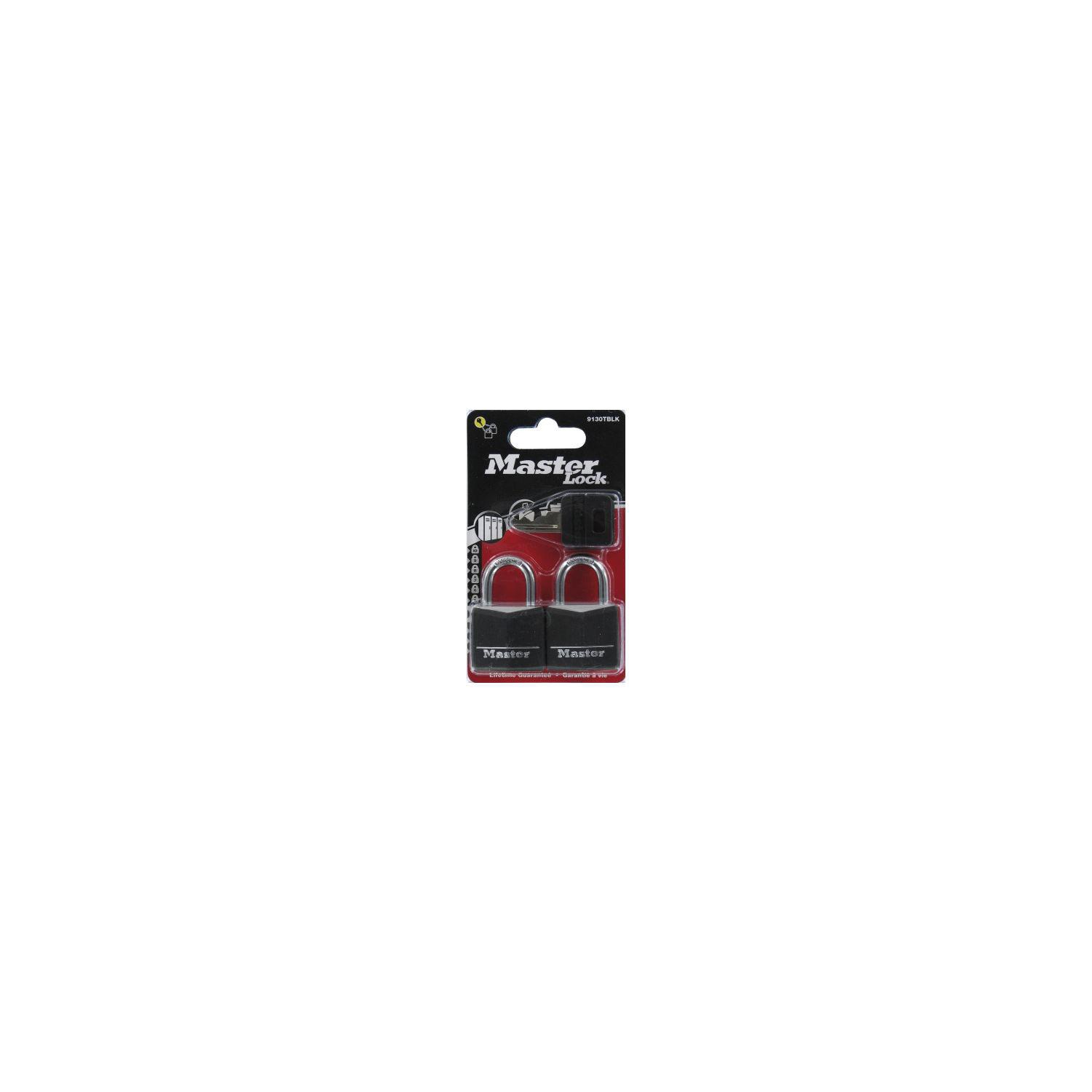 Master Lock Vorhangschloss 9130 EURTBLK Vinyl schwarz, Br. 30 mm, gleichsp.