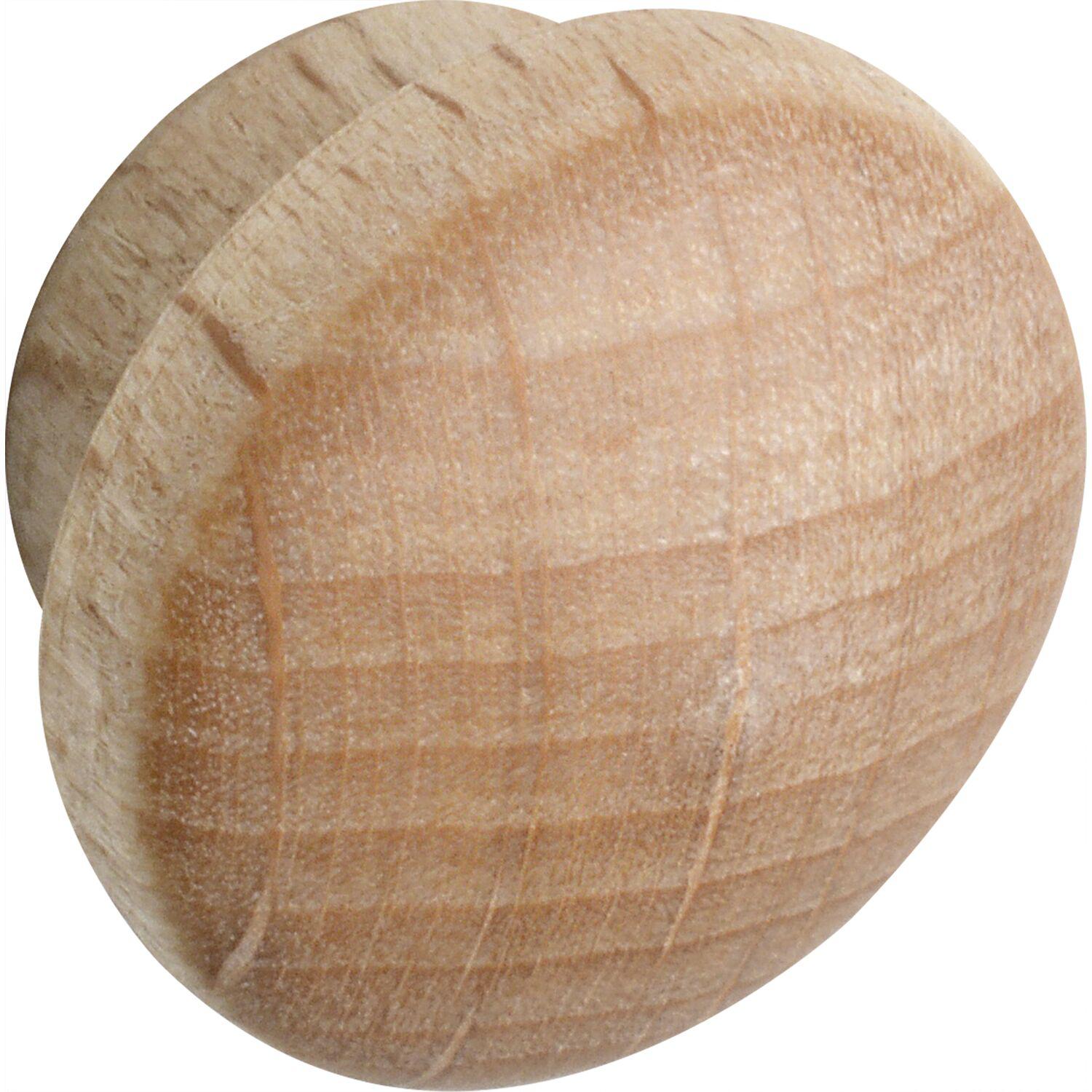 Holzabdeckkappe ø 12 mm, Zapfen ø 8 mm, Zapfenlänge 4 mm, Buche roh