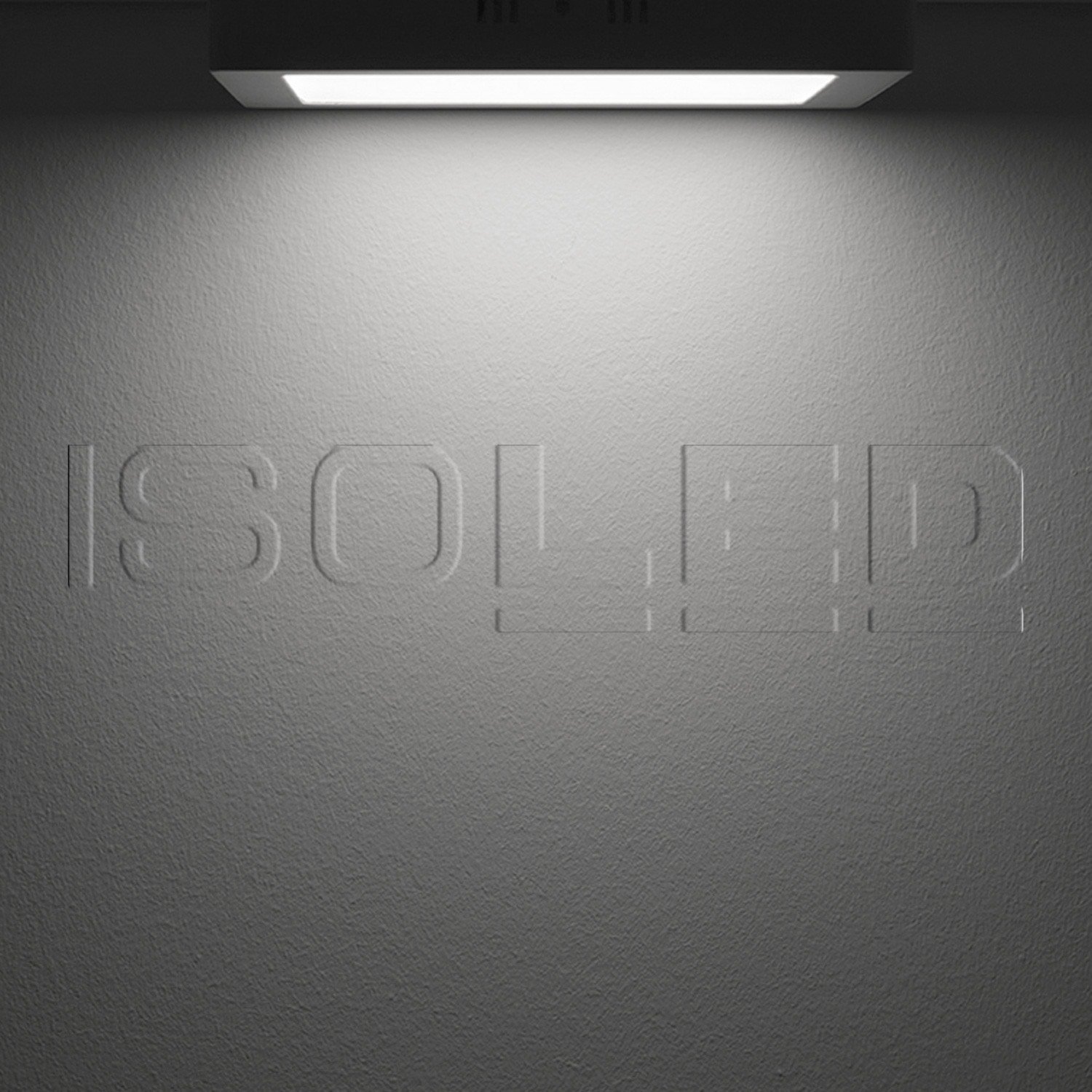 ISOLED Deckenlampe Slim eckig weiß 220x220mm mit PIR-Bewegungssensor 18W Trafo integriert neutralwei