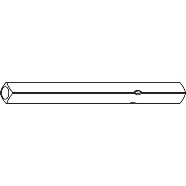Ogro Drückerstift PR 114 PB Vierkant 8mm 84mm Stahl verzinkt