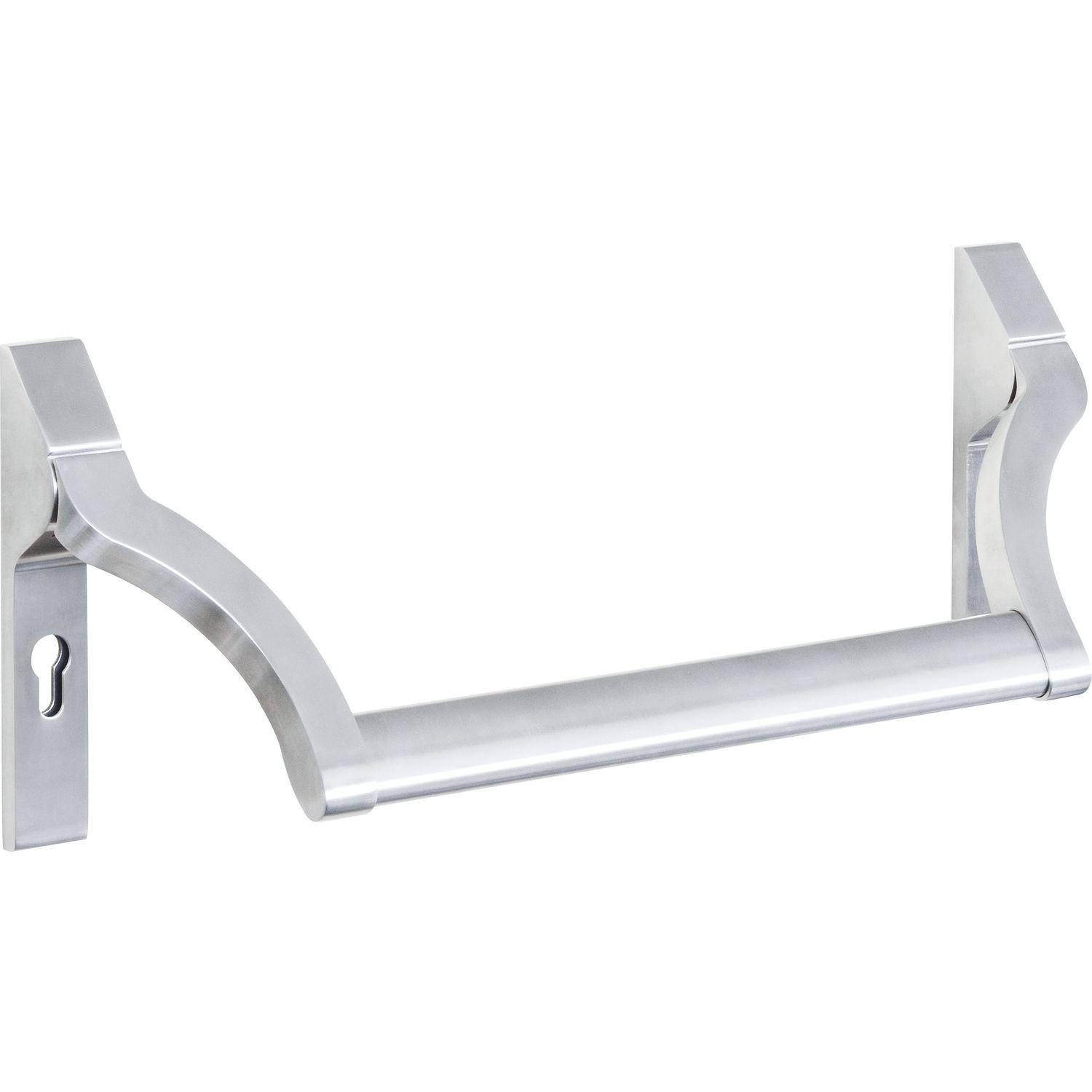 BKS Stangengriff 74000 EN 1125 Gangflügel Profilzylinder 72 ohne Griffrohr silber eloxiert