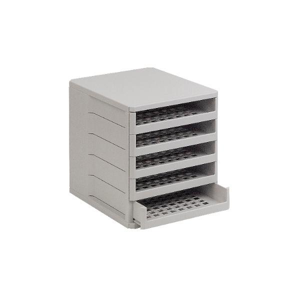 ninka Ablagebox Ordner Breite 275mm Höhe 320mm Kunststoff weißgrau