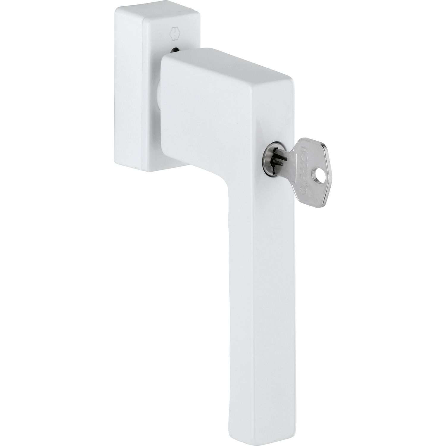 Hoppe Fenstergriff TOULON Sperrzylinder Vierkant 32-42mm Aluminium weiß