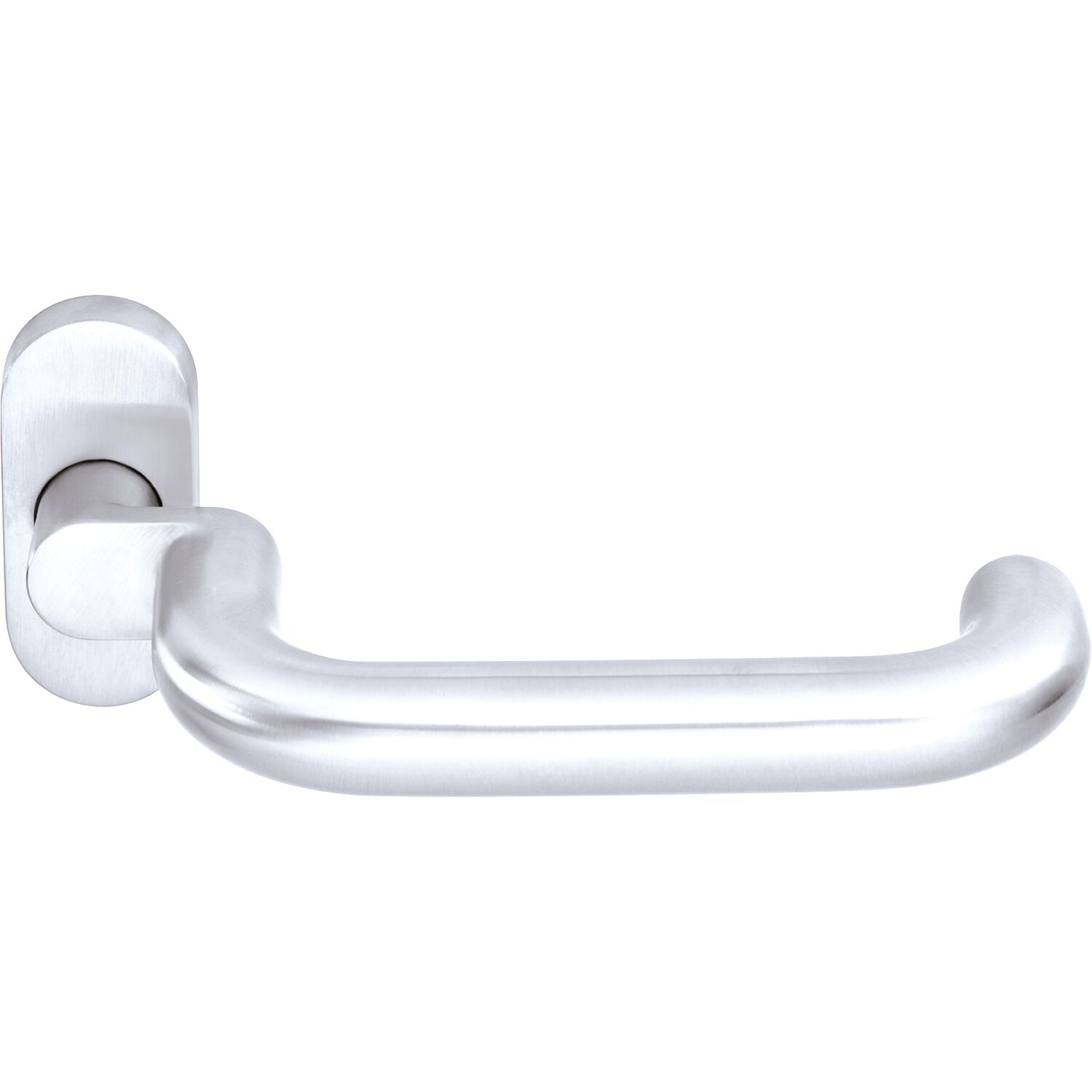 Ogro Drückerlochteil PREMIUM 8100 A/6620 - mit Rosette, Alu silber eloxiert
