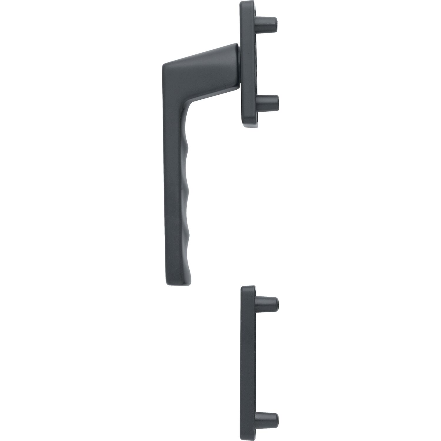 Hoppe Fenstergriff-Halbgarnitur TOULON außen hoch Aluminium schwarz matt
