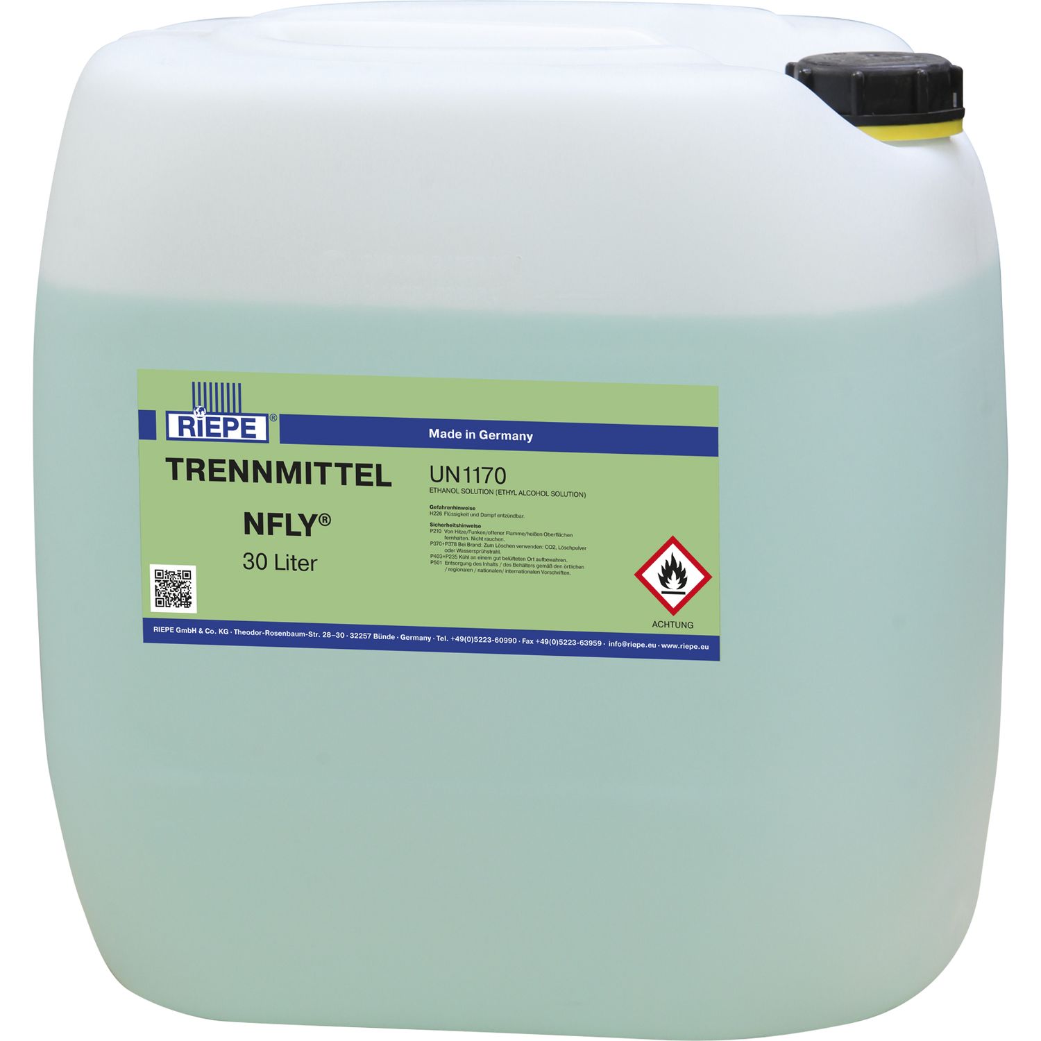 RIEPE Gleitmittel NFLY (UN 1170) 30 Liter für Kantenanleimmaschinen