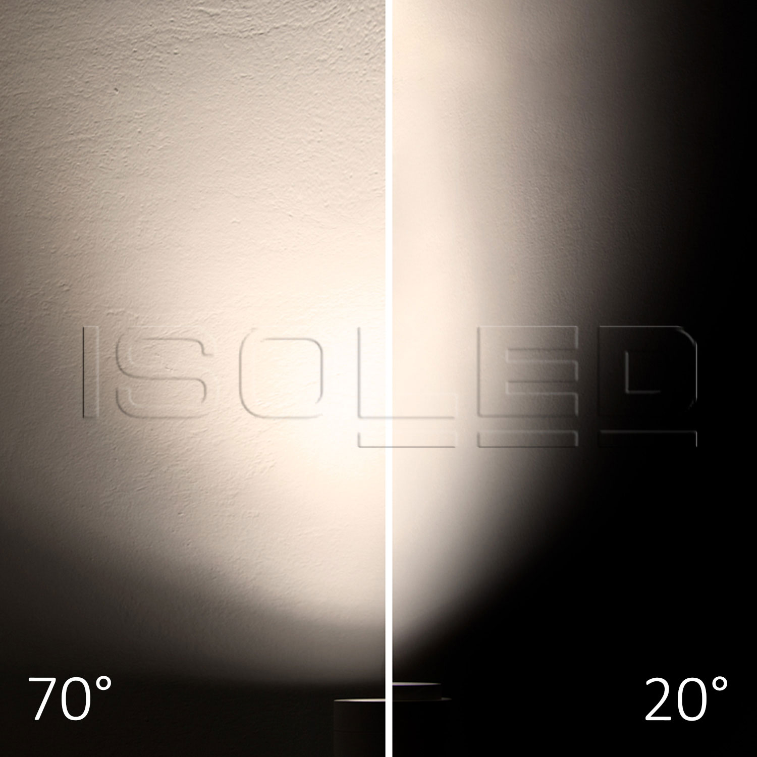 ISOLED 3-Phasen Schienen-Strahler fokussierbar 34W 20°-70° schwarz matt Fruit 3000K