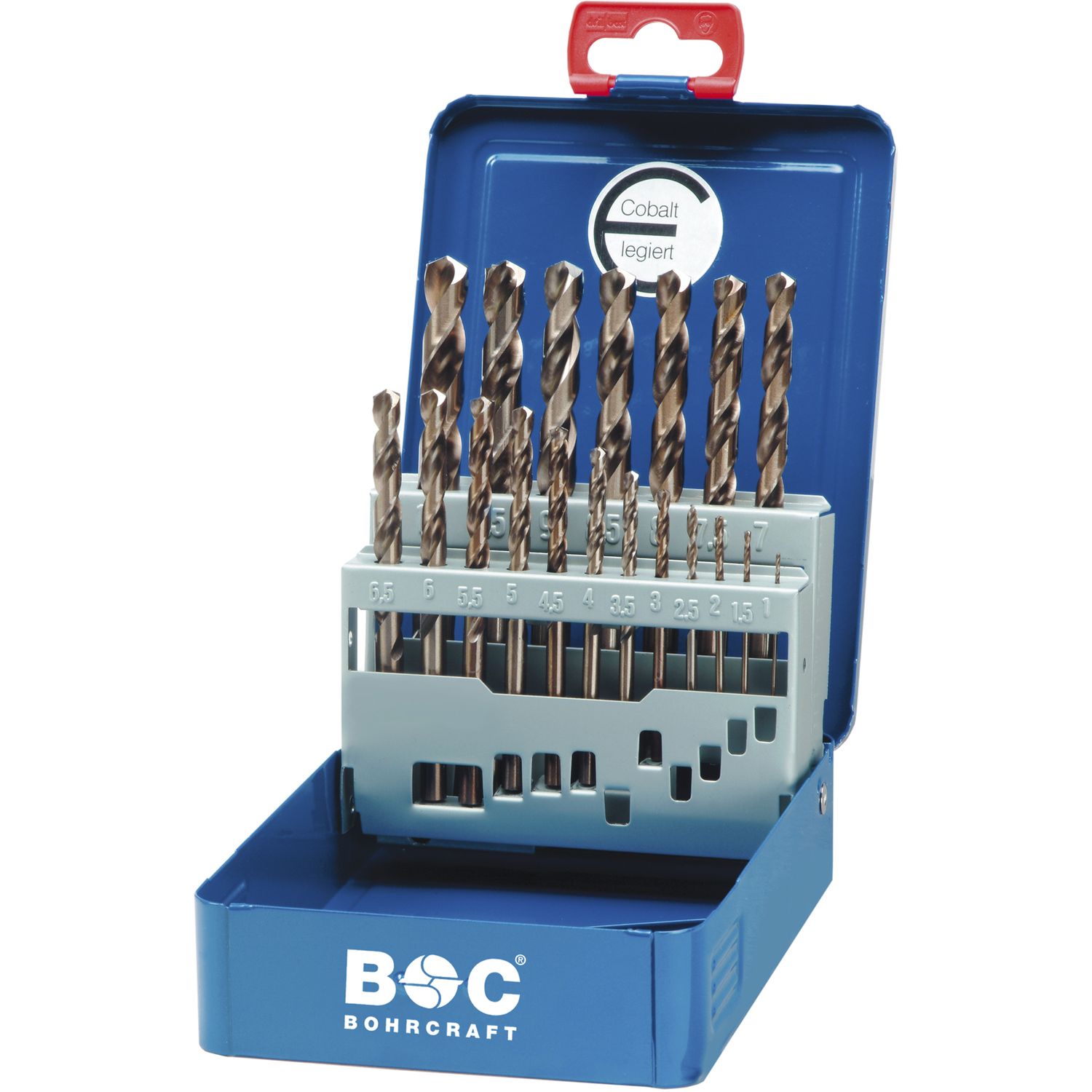 Bohrcraft Bohrer-Kassette DIN338RN HSS Co5 ø 1-10 mm 19-teilig