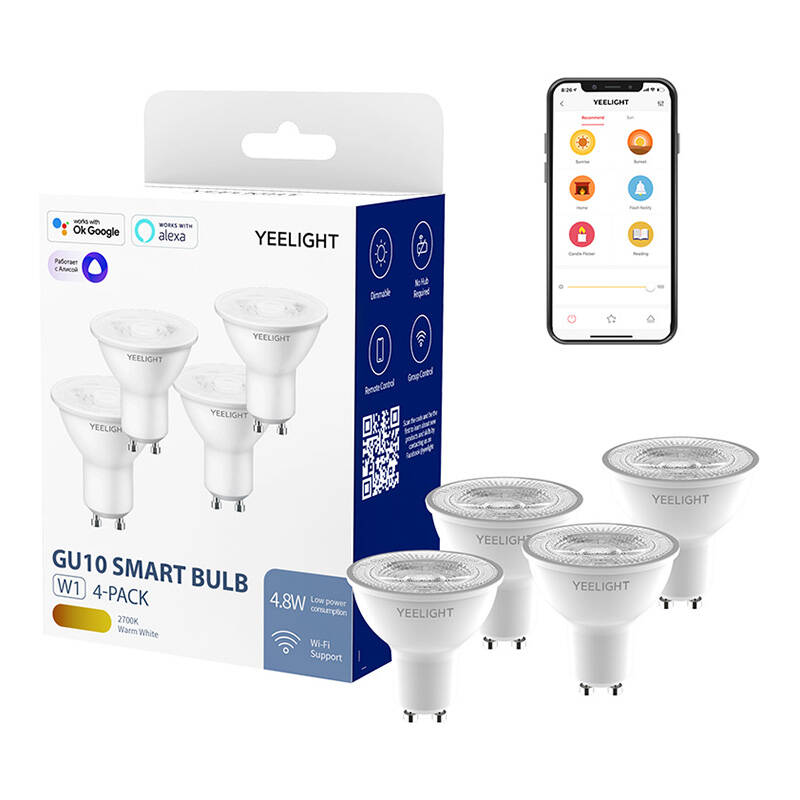 Yeelight Smarte Glühbirne W1 GU10 (dimmbar) (4Stk)