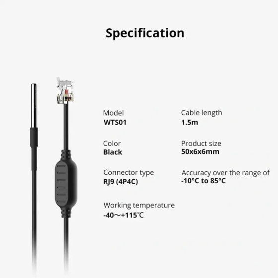 Sonoff Wasserdichter Temperatursensor für die TH-Serie