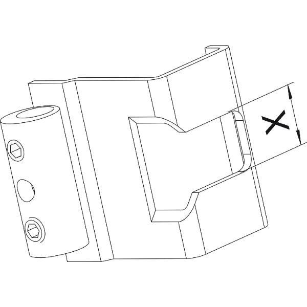 HAUTAU Zusatzverriegelung ZV/F für Zentralverschluss Zapfen DM-8,3 mm, weiß