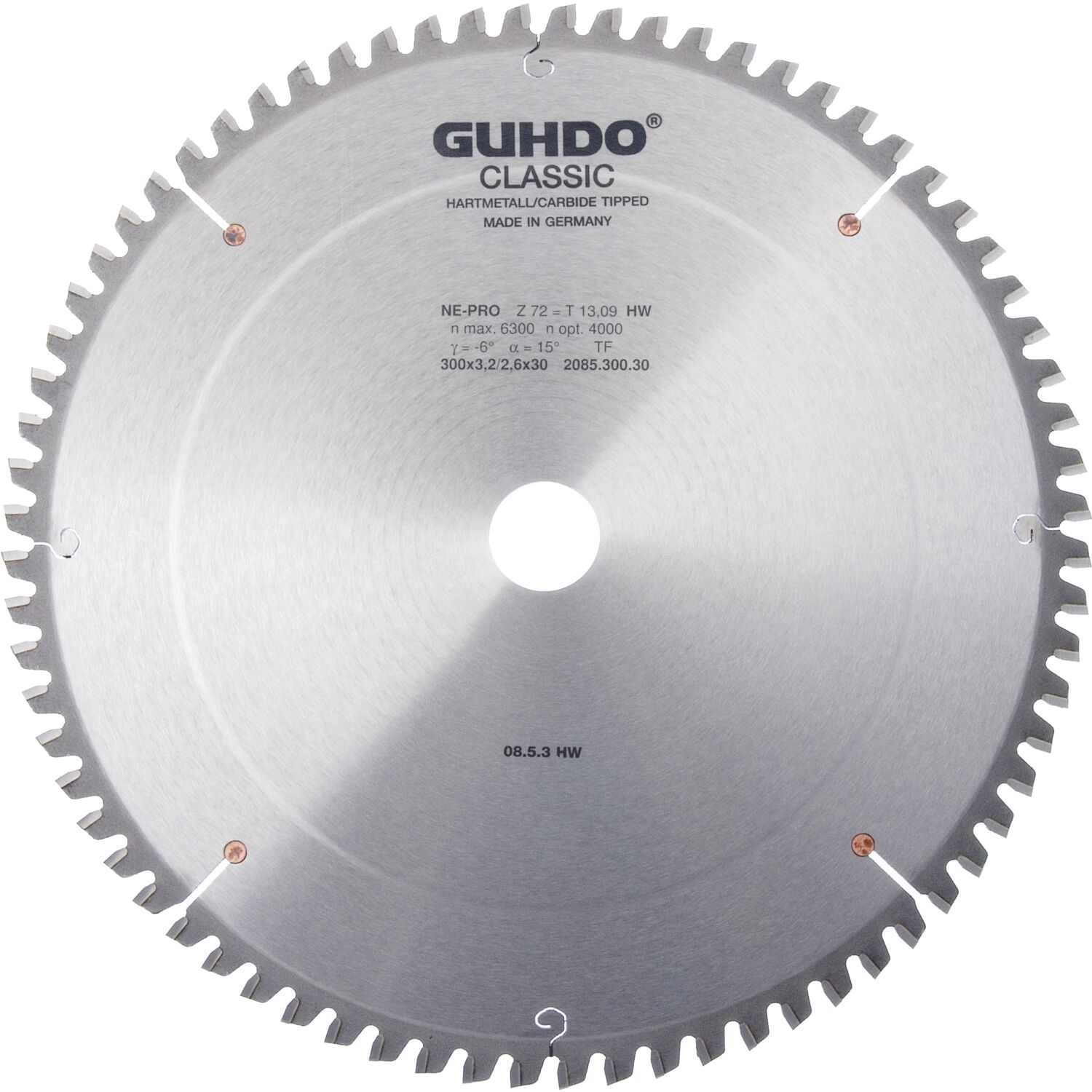 GUHDO HW-NE-Kreissägeblatt 350x3,6x40 mm Z84 TF-neg.