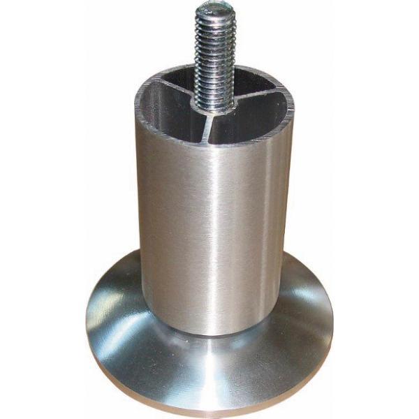 Dekorfuß Fuß ø 40 mm, Länge 166 mm,Aluminium matt geschliffen,klar matt lackiert