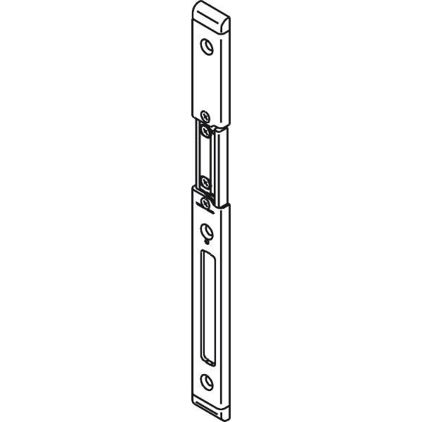 GU Schließblech GU-Secury verstellbar links, Falz 11/20 mm,verzinkt silber