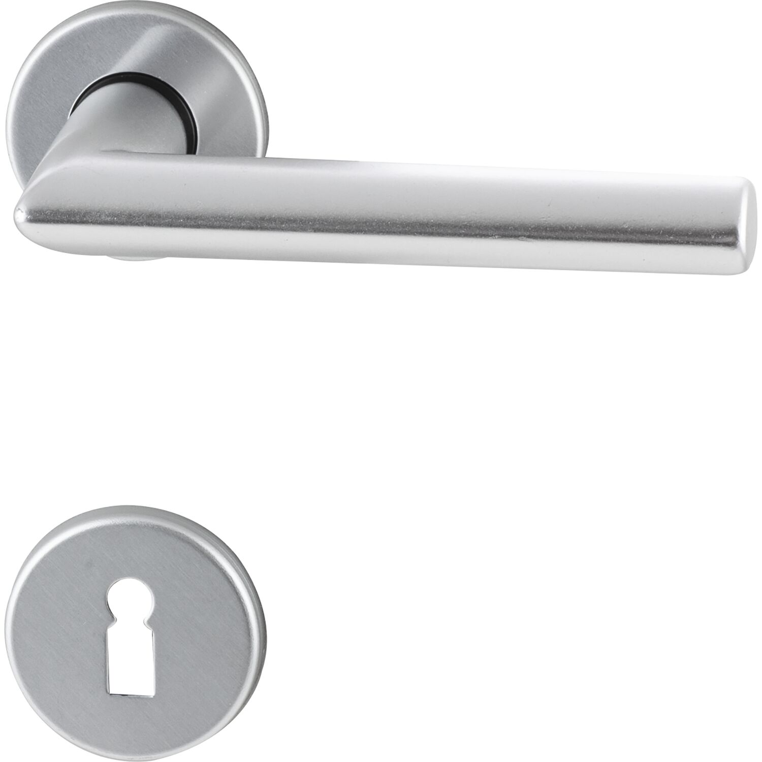 Drückergarnitur TURIN - auf Rosette BB, 38 - 42, Aluminium silber eloxiert