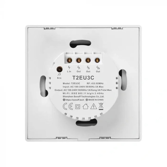 Sonoff WLAN-Wandschalter der SONOFF TX-Serie WiFi+RF433 T1 3fach