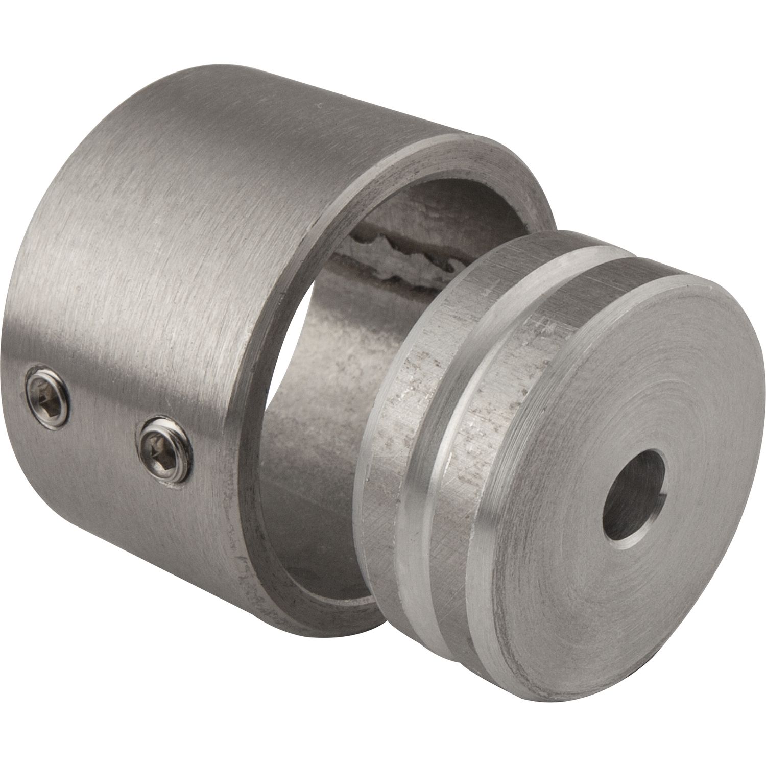 Wandscheiben 2-teilig 31 mm Aluminium Edelstahl-Effekt