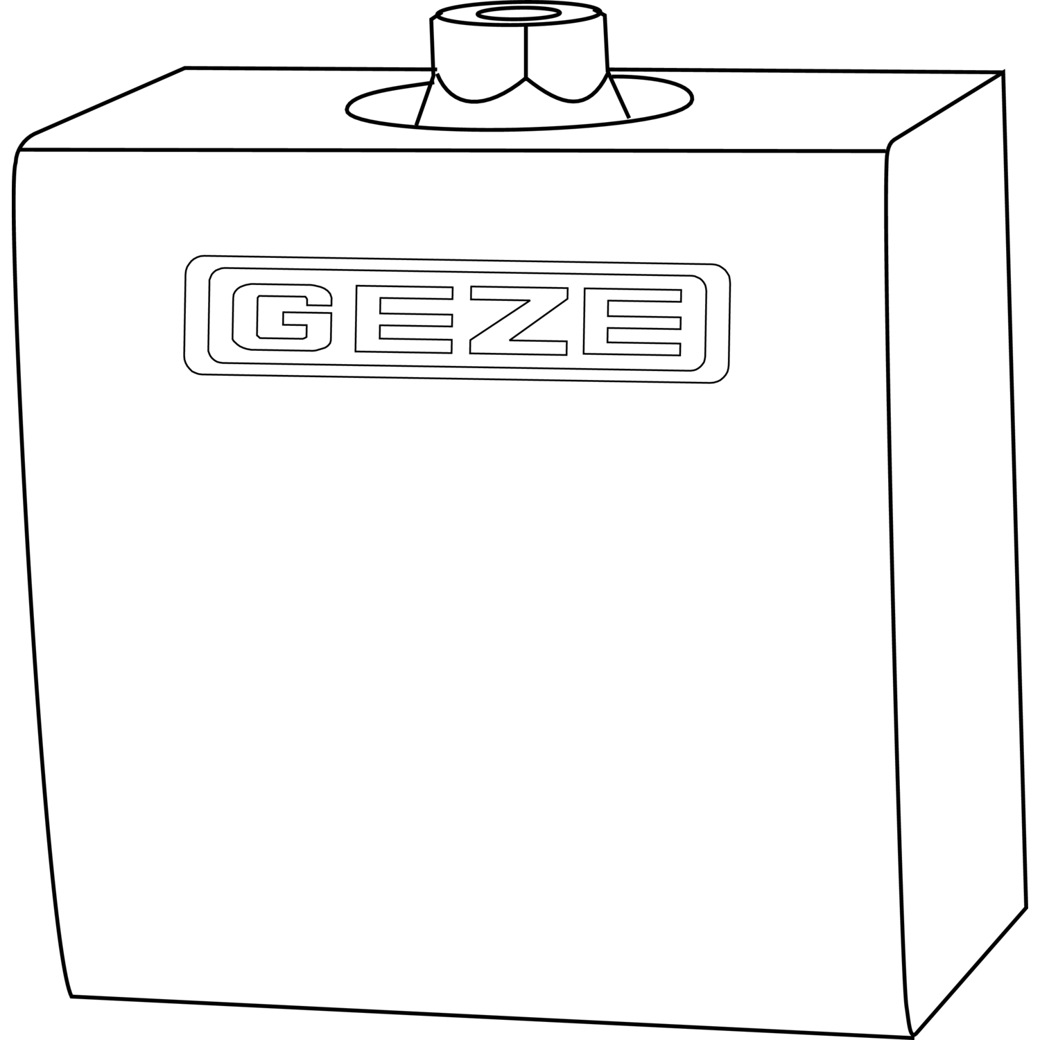 GEZE Drehlager aufliegend, für T-Stop Gleitschiene, silber