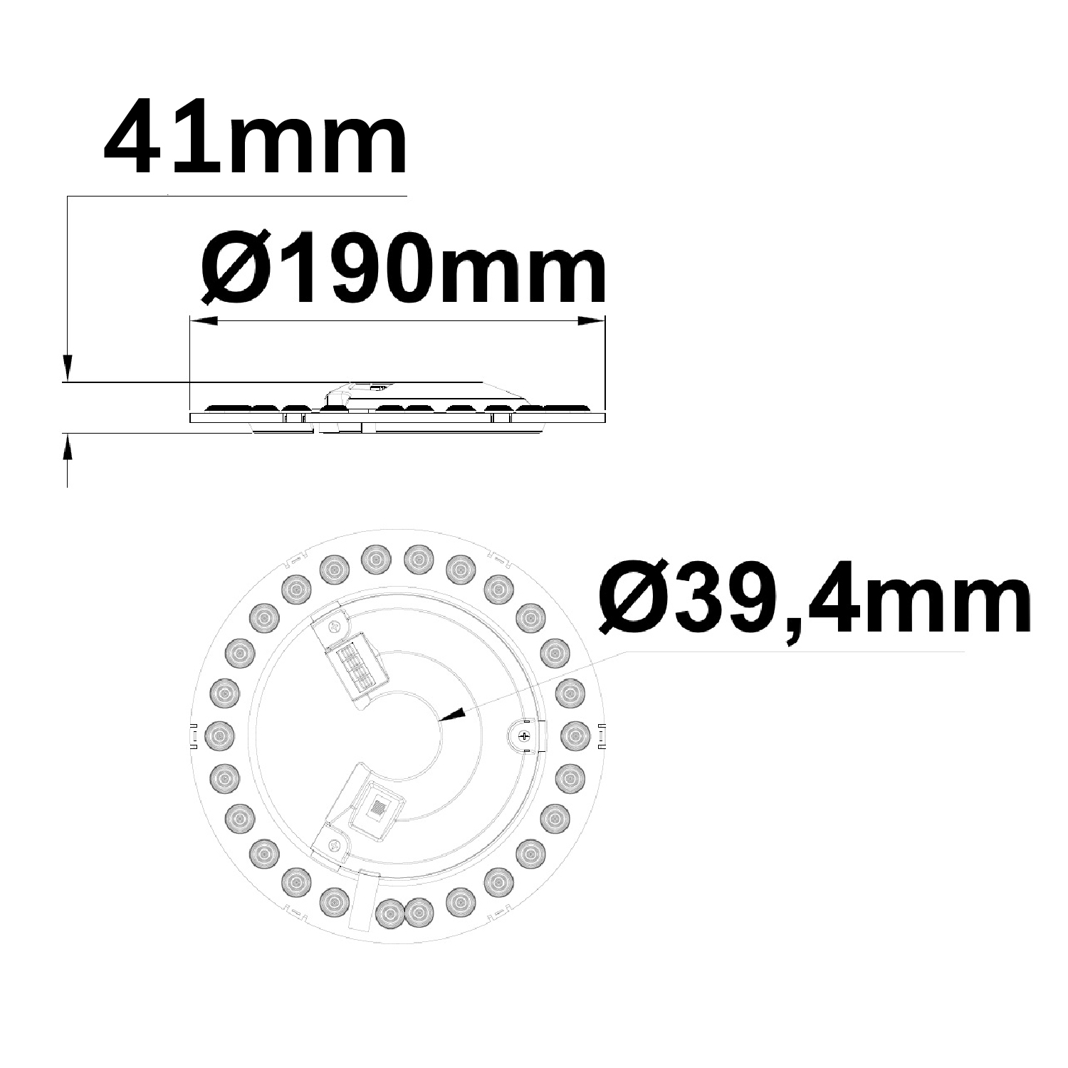 ISOLED LED Umrüstplatine 190mm 11W 150 lm/W mit Haltemagnet Color 3000|4000|6000K dimmbar