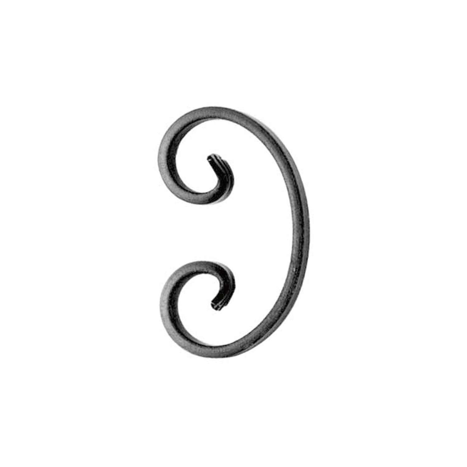 IAM DESIGN C Schnecke, 75 x 120 mm, Schmiedeeisen