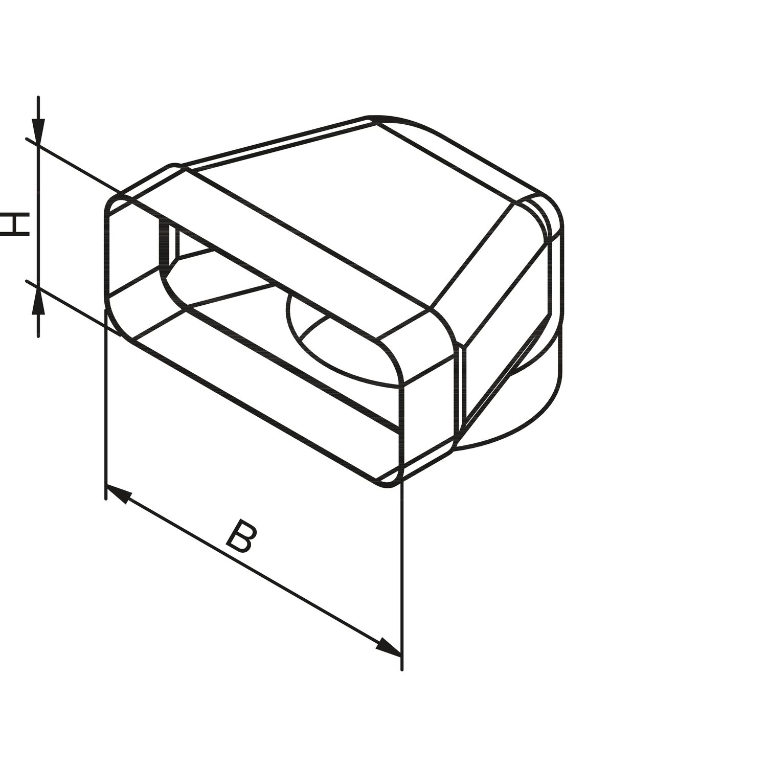 BSH Umlenkstück 90 ° 571654, System 222 x 90