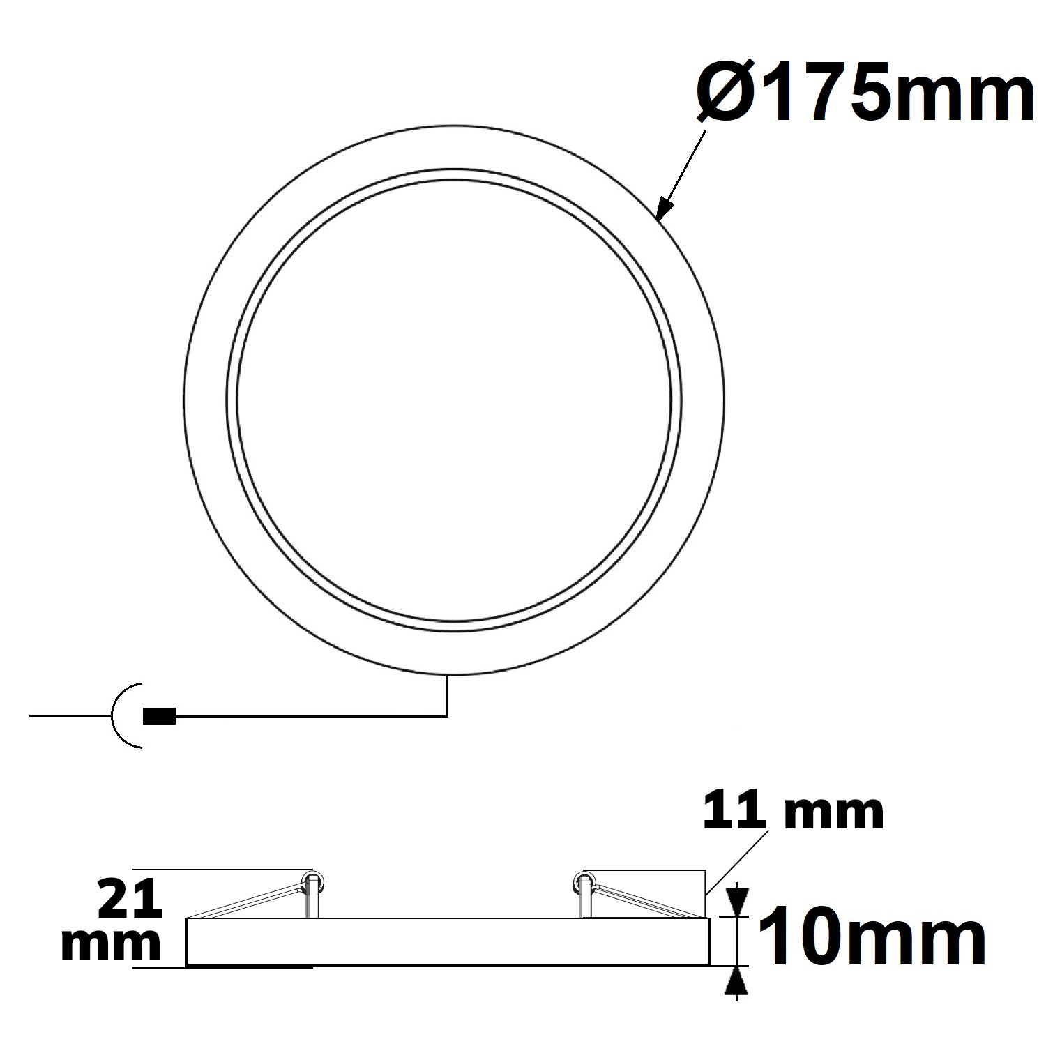 ISOLED LED Downlight Flex 15W prismatisch 120° Lochausschnitt 50-160mm warmweiß dimmbar