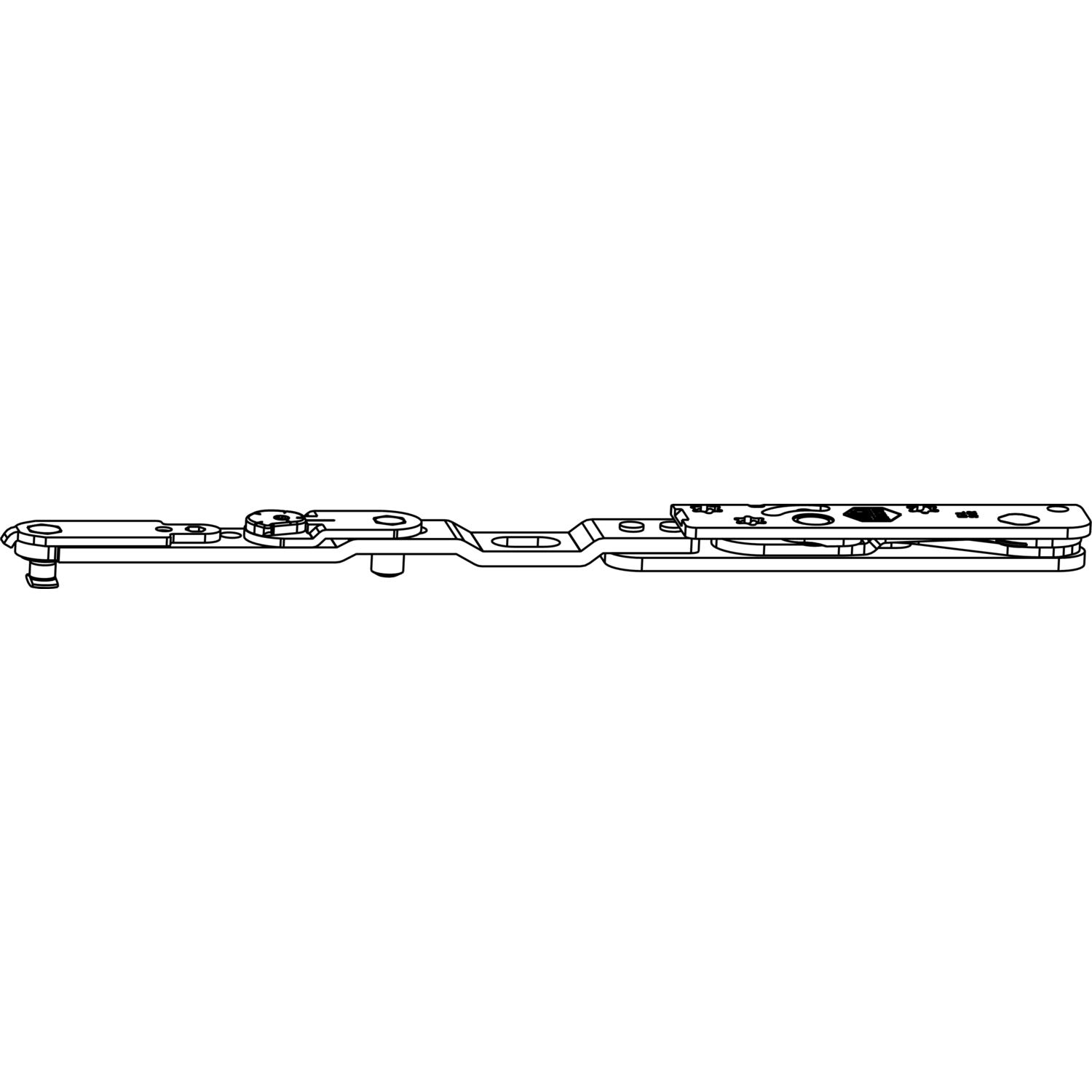 Maco #217715 MACO Drehbandarm POWER 3-flg. Holz FT24 13V FFB 255-1400 mm silber rechts