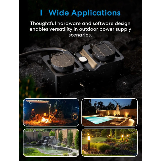 Meross Smarter Stromverteiler outdoor IP44 WiFi Matter