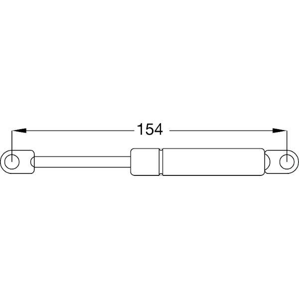 Gasdruckfeder 300 N, 154 mm Gasdruckfeder 300 N, 154 mm