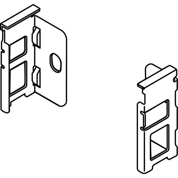 blum LEGRABOX Holzrückwandhalter Höhe N, vernickelt