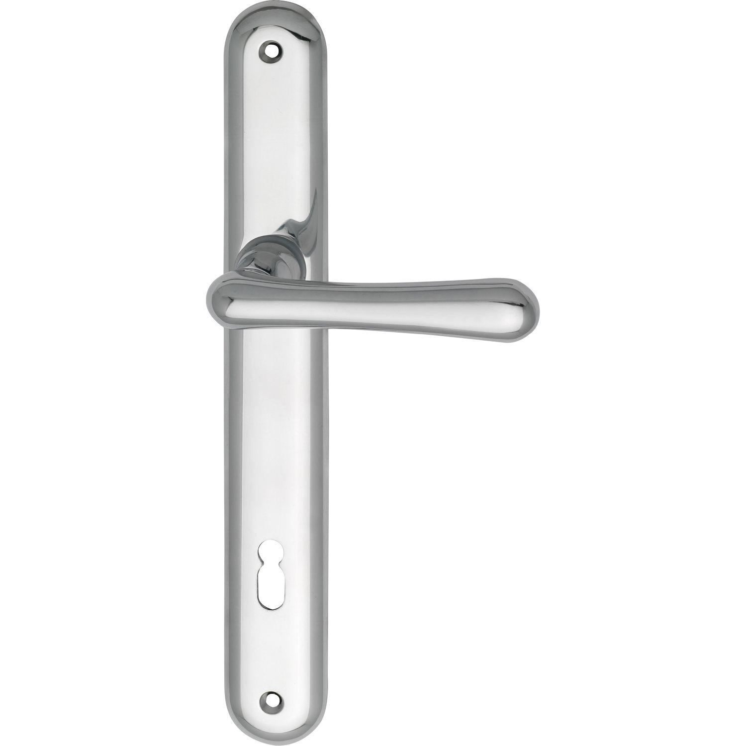 Drückergarnitur ELEGANT WG 500 - auf Schild BB 90, 38 - 43, Alu poliert