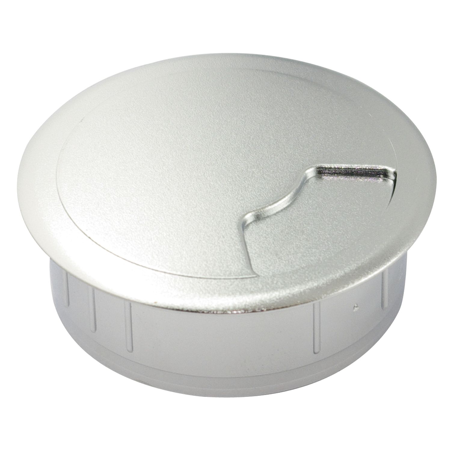 CONFURN Kabeldurchgang rund, Einbau ø 80 mm, Kunststoff chrom glänzend
