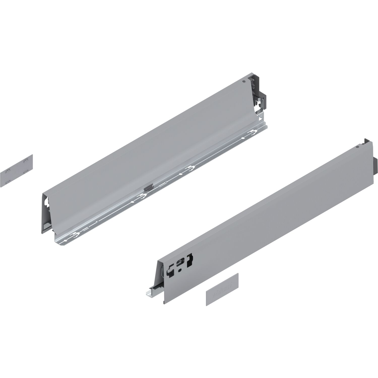 blum TANDEMBOX antaro Zarge Höhe M, NL 500, Stahl grau RAL 9006