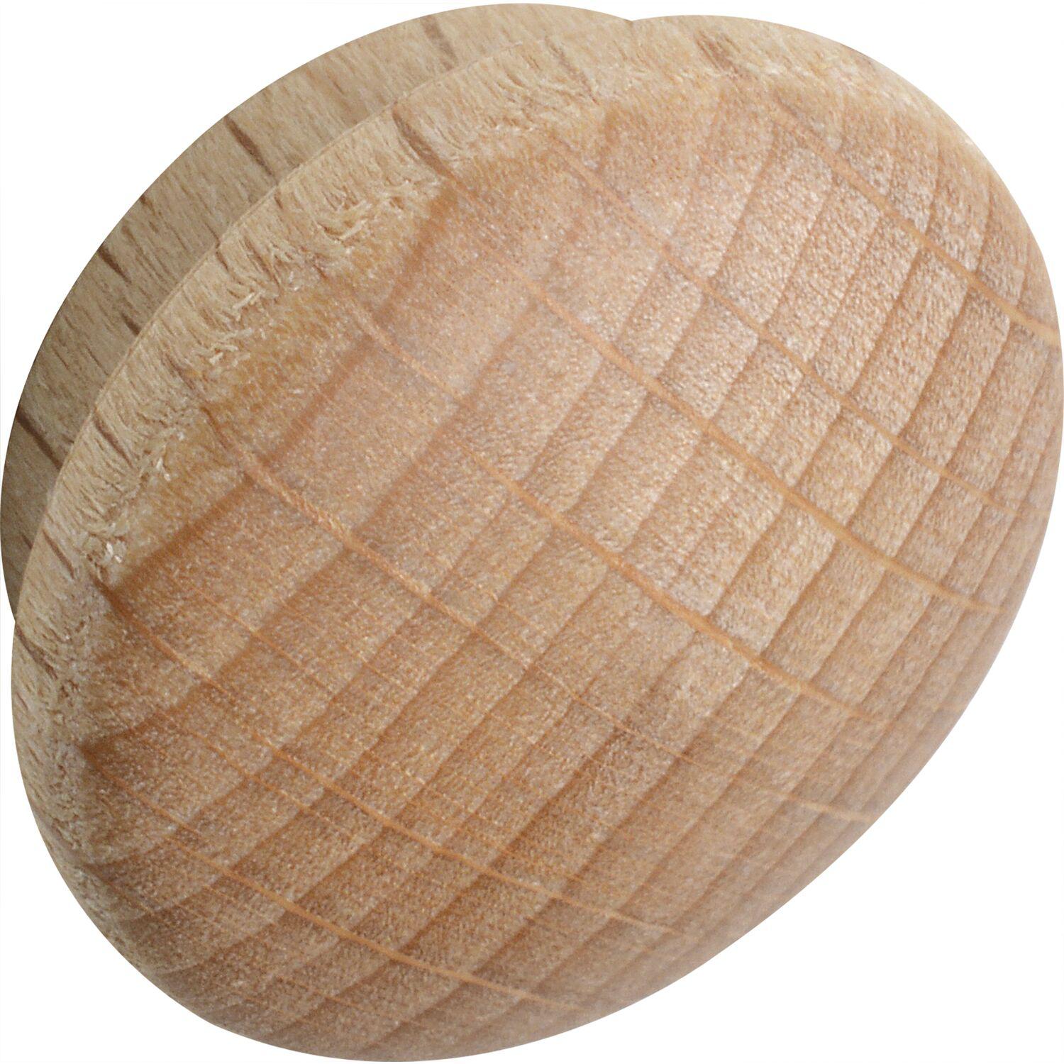 Holzabdeckkappe ø 19 mm, Zapfen ø 15 mm, Zapfenlänge 4 mm, Buche roh