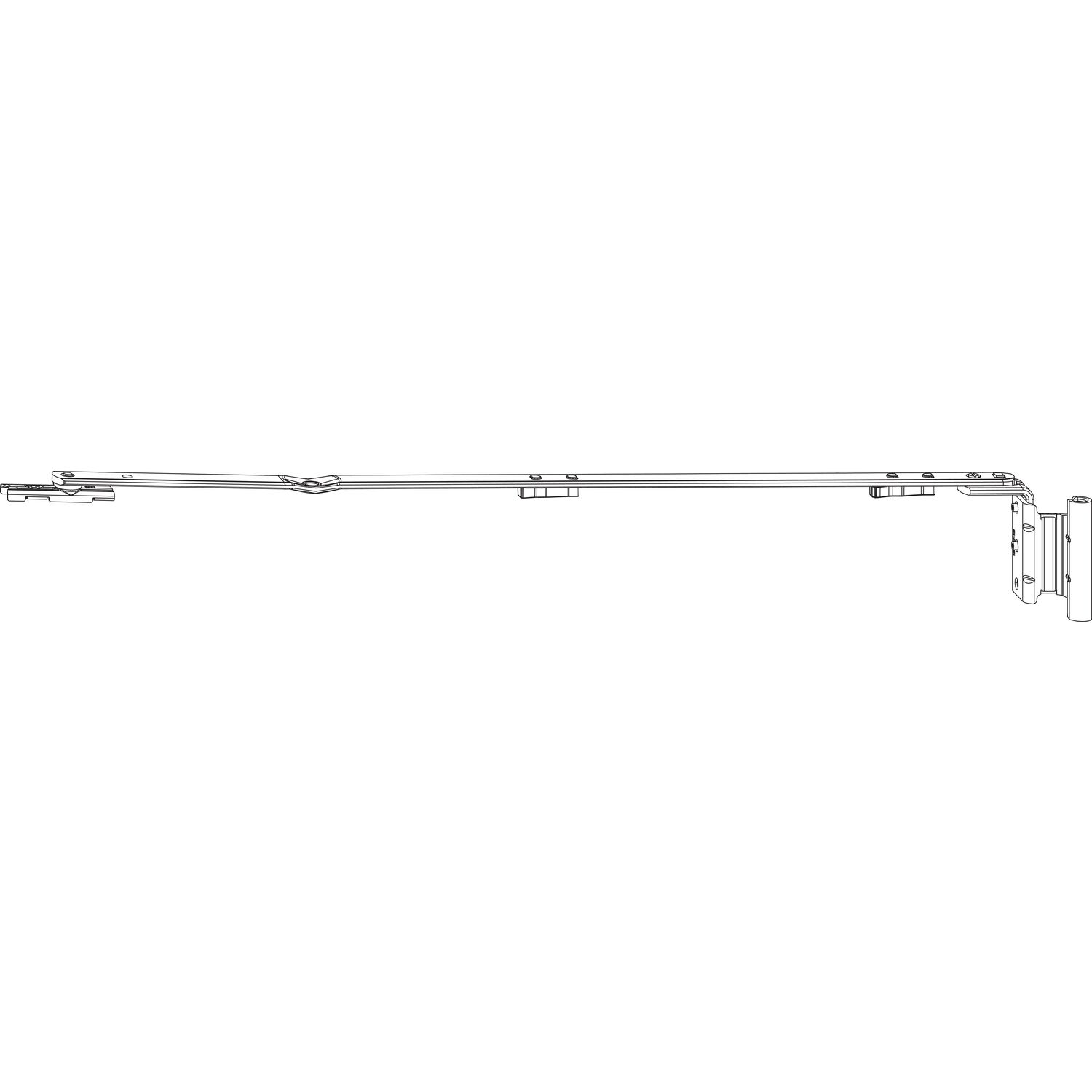 Roto ROTO NX Axerarm P 12/20-13 Gr. 250 FFB 411-600 mm silber rechts