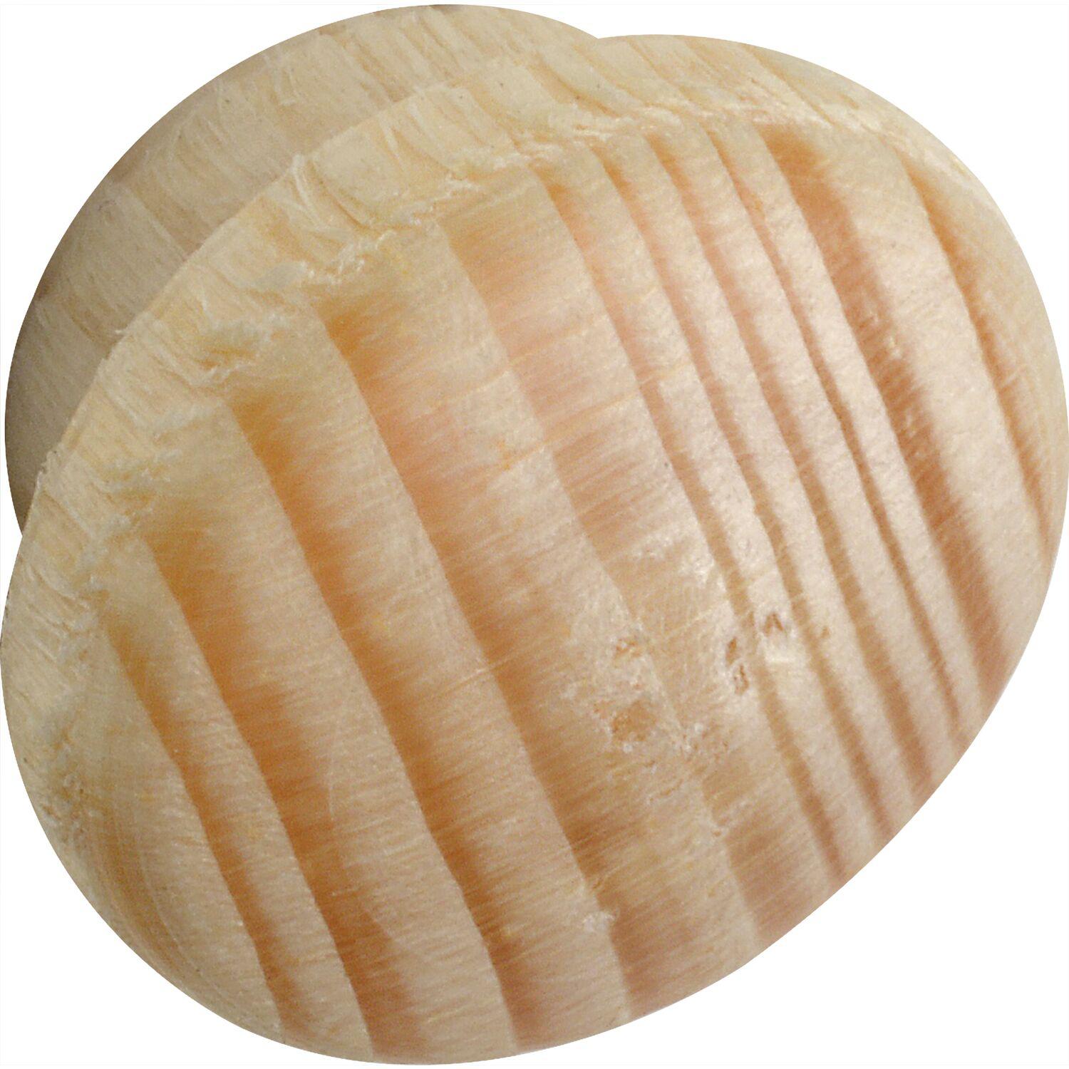 Holzabdeckkappe ø 14 mm, Zapfen ø 10 mm, Zapfenlänge 4 mm, Fichte roh