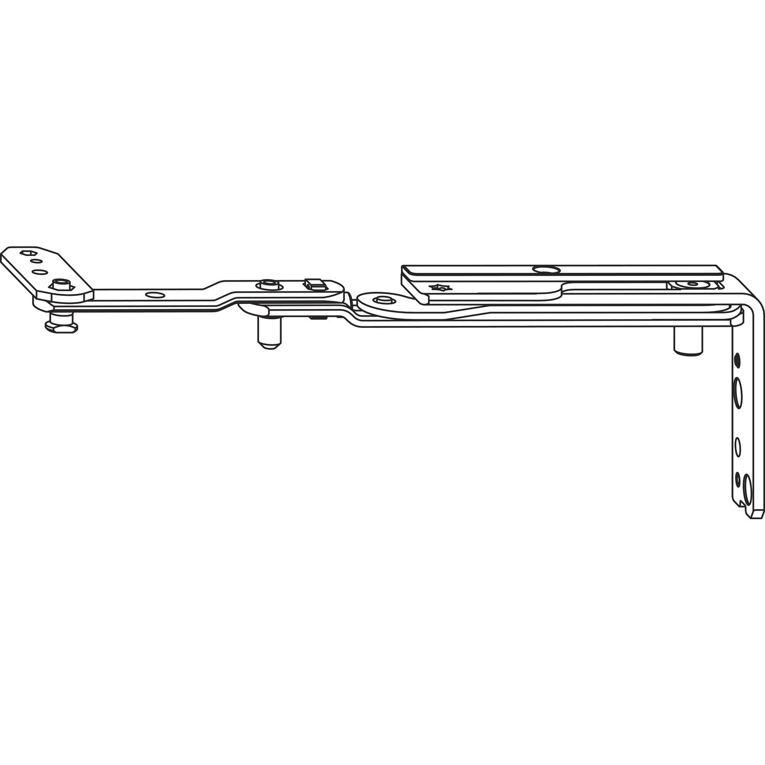 Roto ROTO NT/NX Falzaxerarm Designo K32 PROFINE 76/88 silber rechts