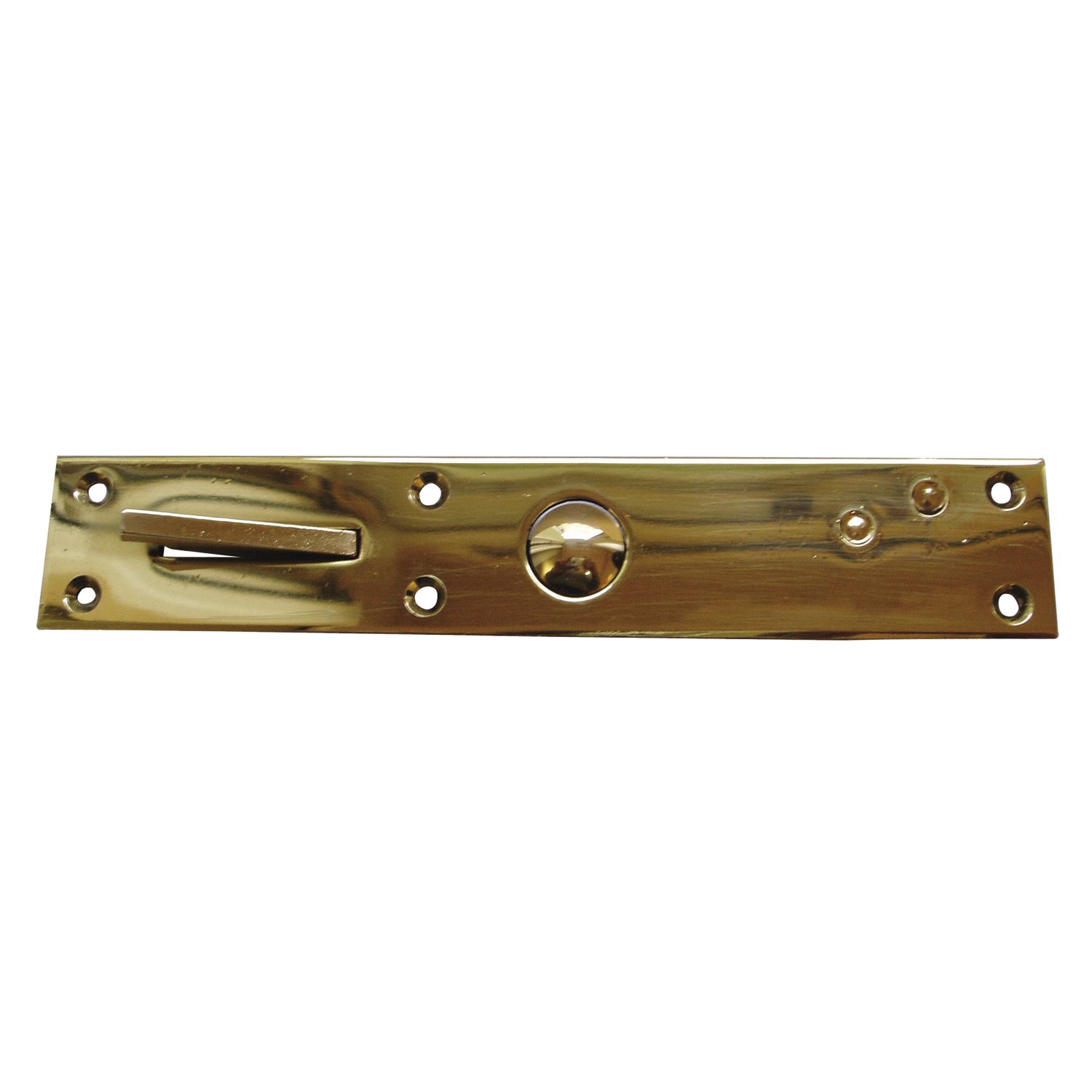 Tasterschnapper mit Messingtaster Platte 192x35mm Messing poliert